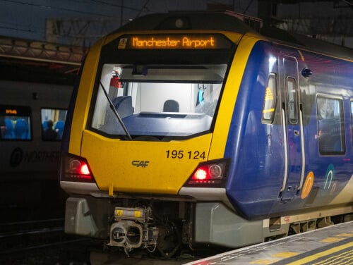 Northern train going to Manchester Airport