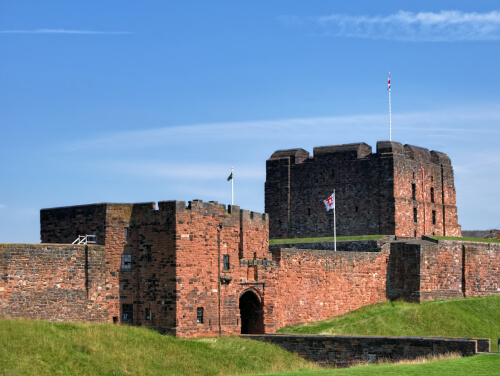 Exterior of Carlisle Castle in the sun