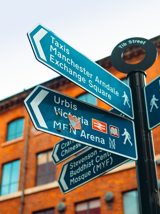 Manchester street signage
