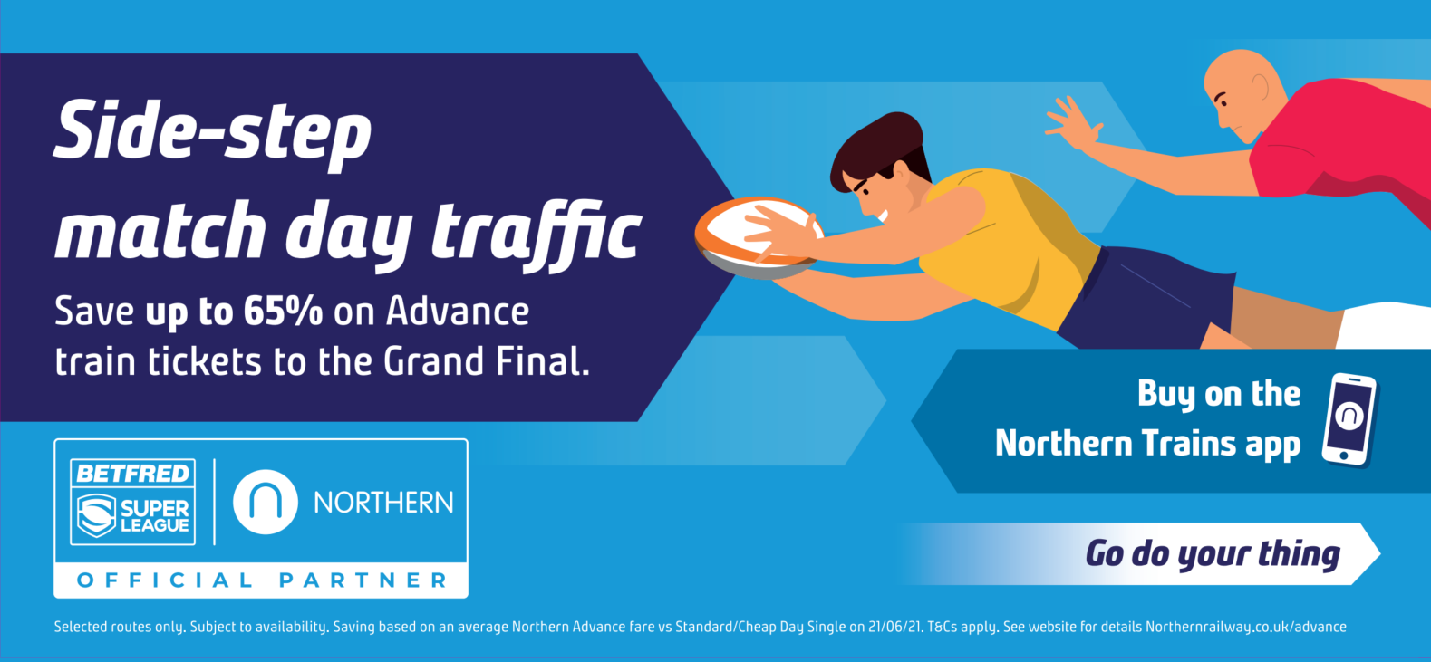 Save up to 65% on Advance train tickets to the Grand Final 