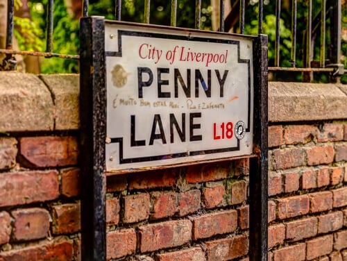 Street sign for Penny Lane, Liverpool