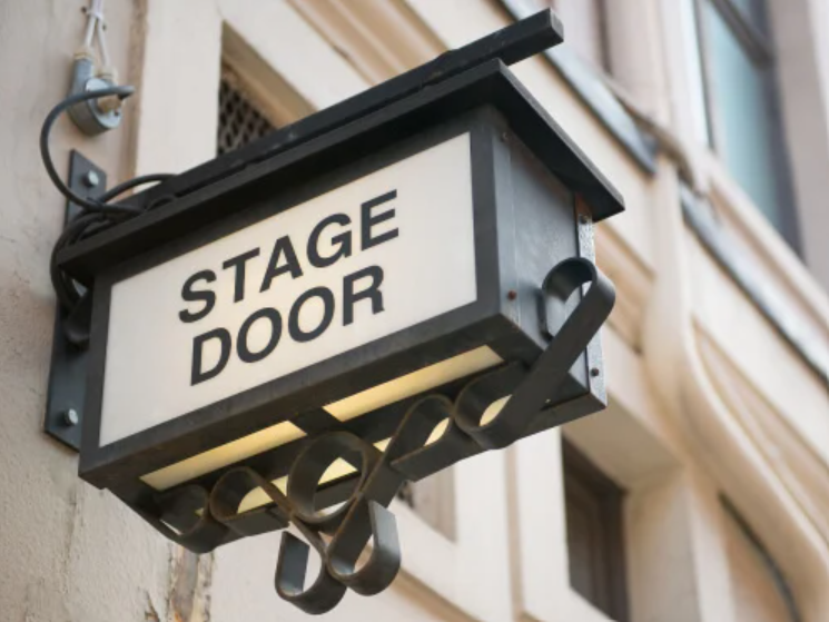 Stage door sign