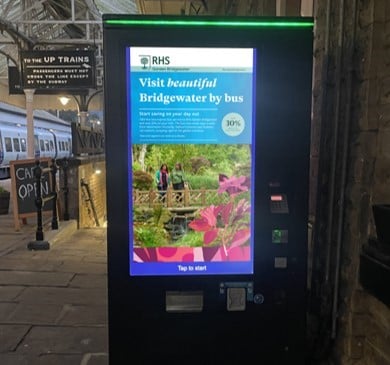 ticket vending machine advertising