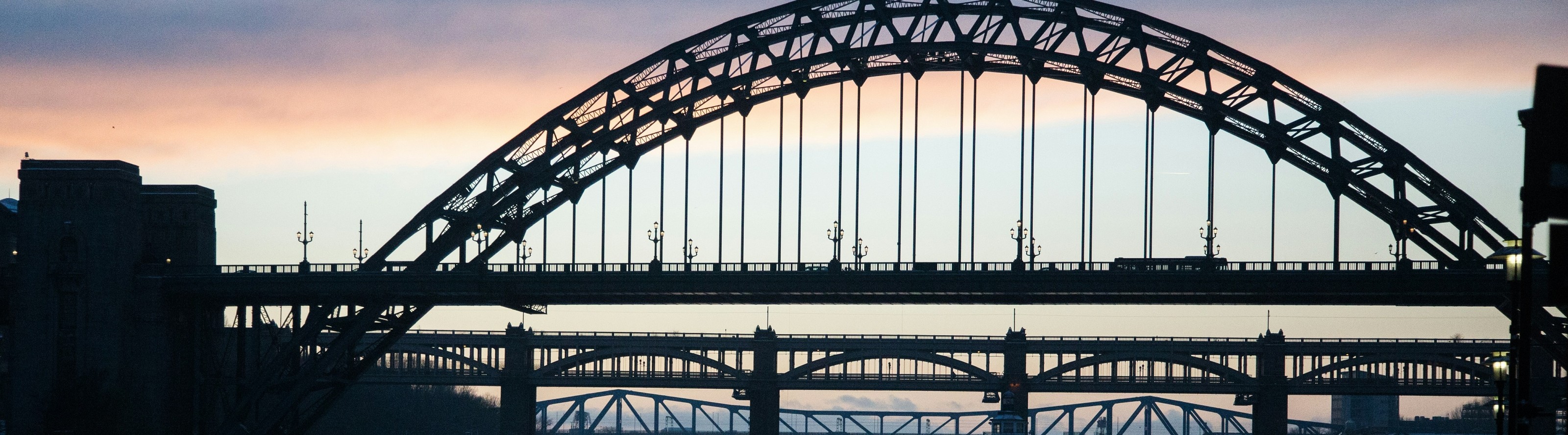 Manchester Bridge at sunset