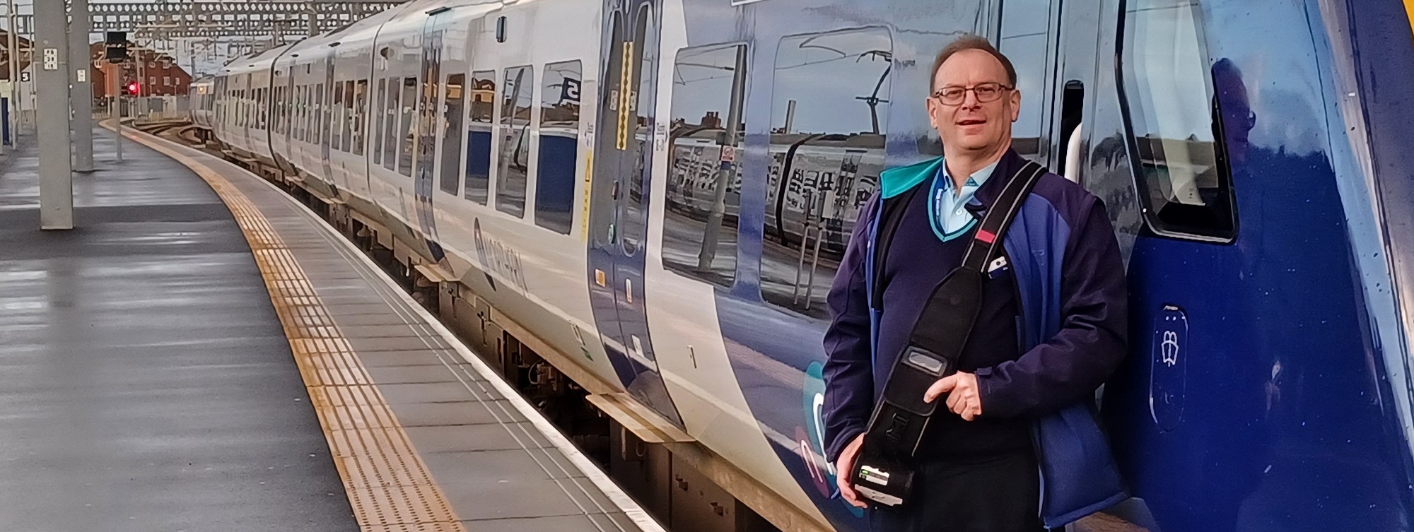 image-shows-paul-wilkinson-at-blackpool-north-station