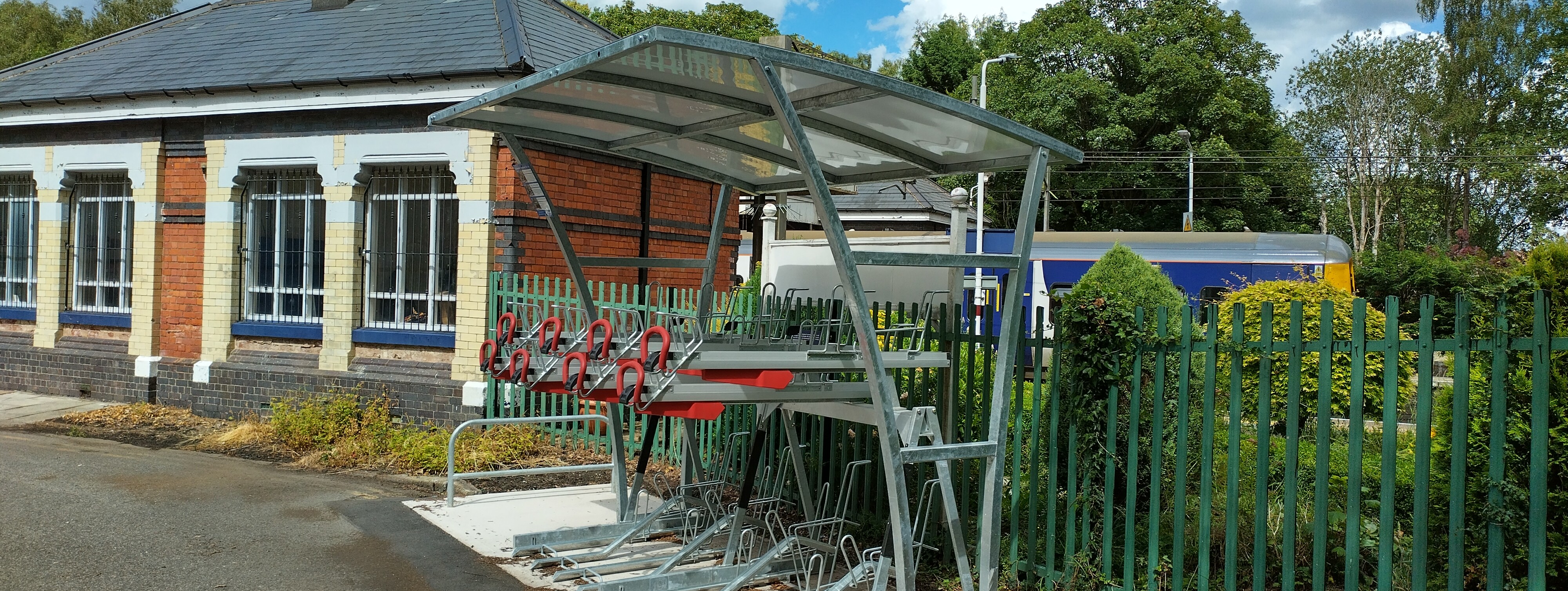 this-image-shows-new-cycle-parking-at-poyton-ready-for-use