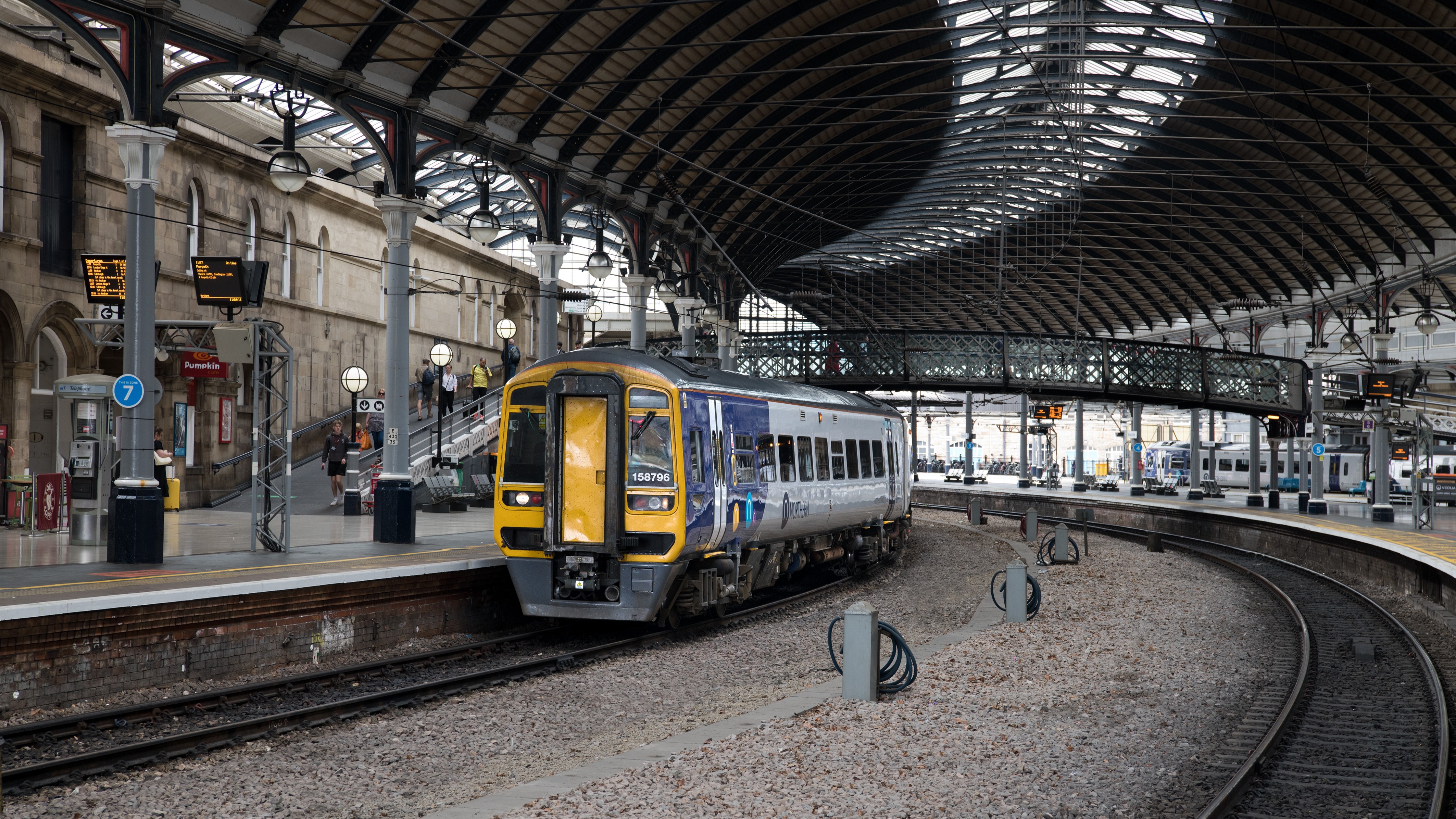 A train arrives at Newcastle Station