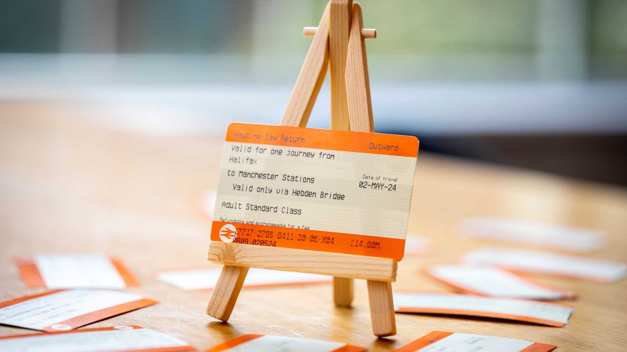 Image shows magstrip ticket on display