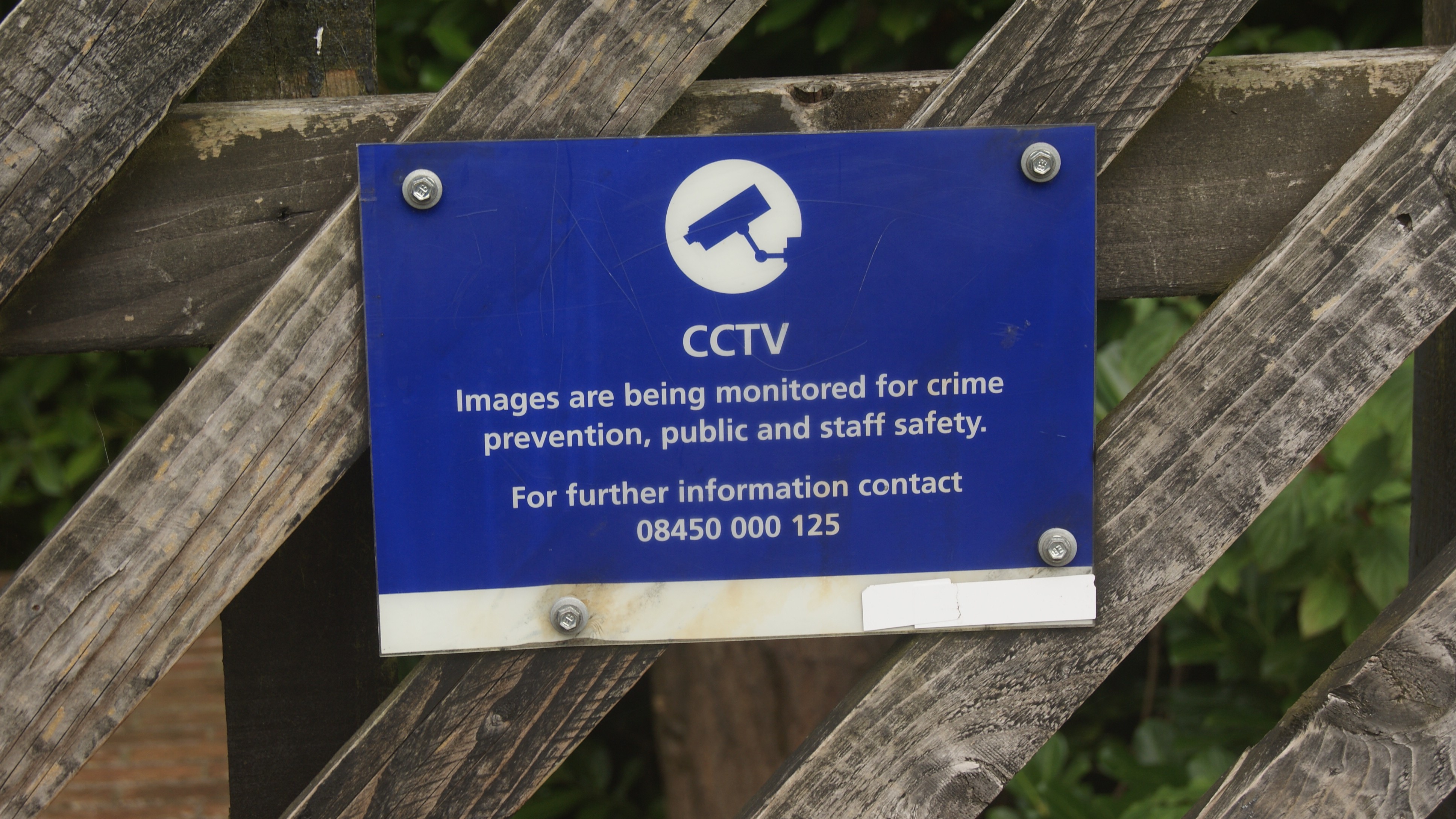 This images shows a sign warning that images are being recorded for safety