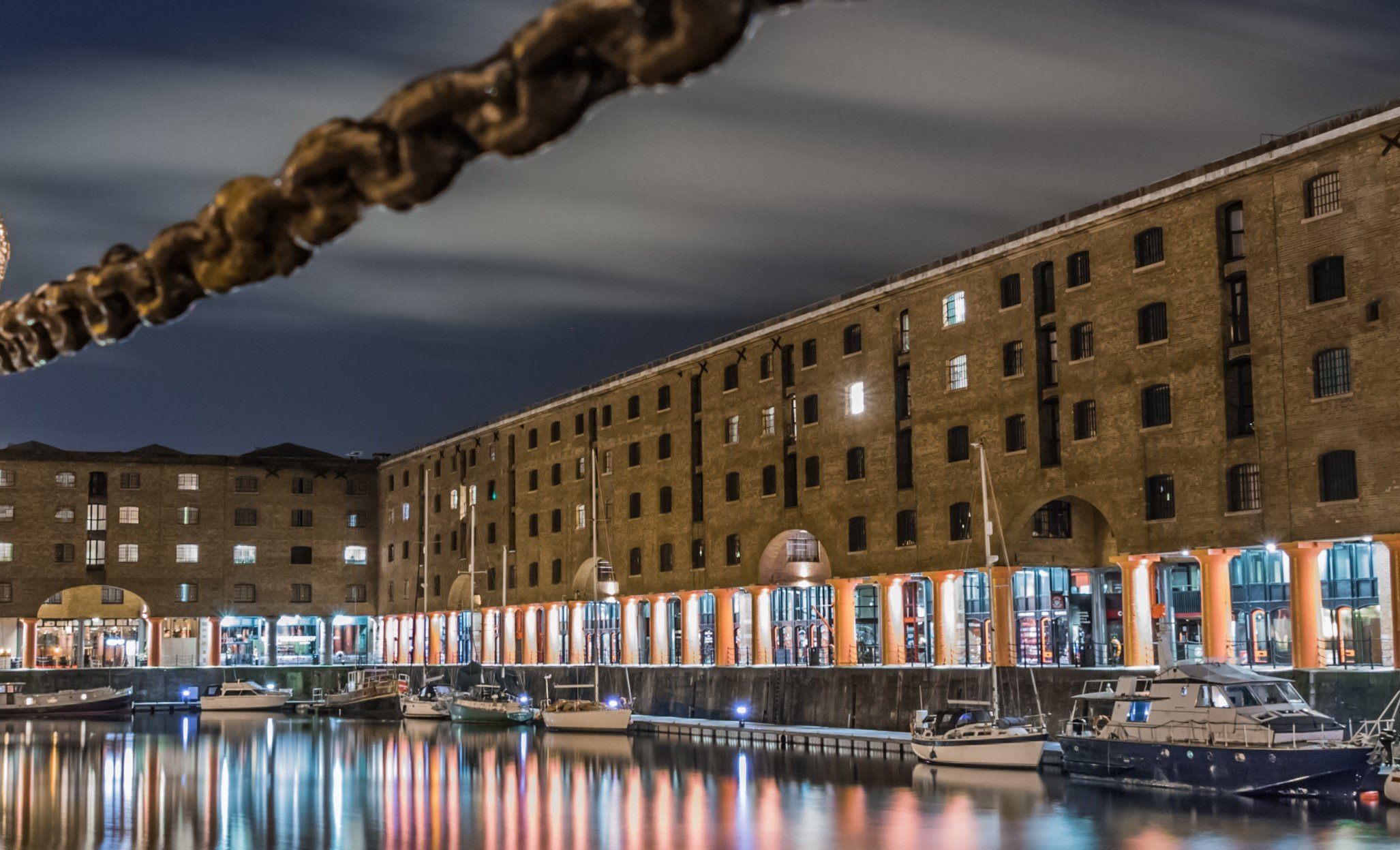 Liverpool city at night